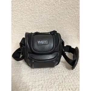 Vidpro Camera Bag Black Leatherette Shoulder Bag Compact‎ Case